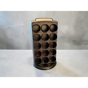 Keurig K-Cup Carousel Rotating Coffee Pod Holder 30 Capacity Silver Black Tower